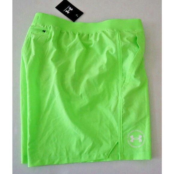 Under Armour 1374278 752 Men's Sz 2XL Yellow/Green UA Run Up The Pace 7" Shorts - Picture 8 of 8